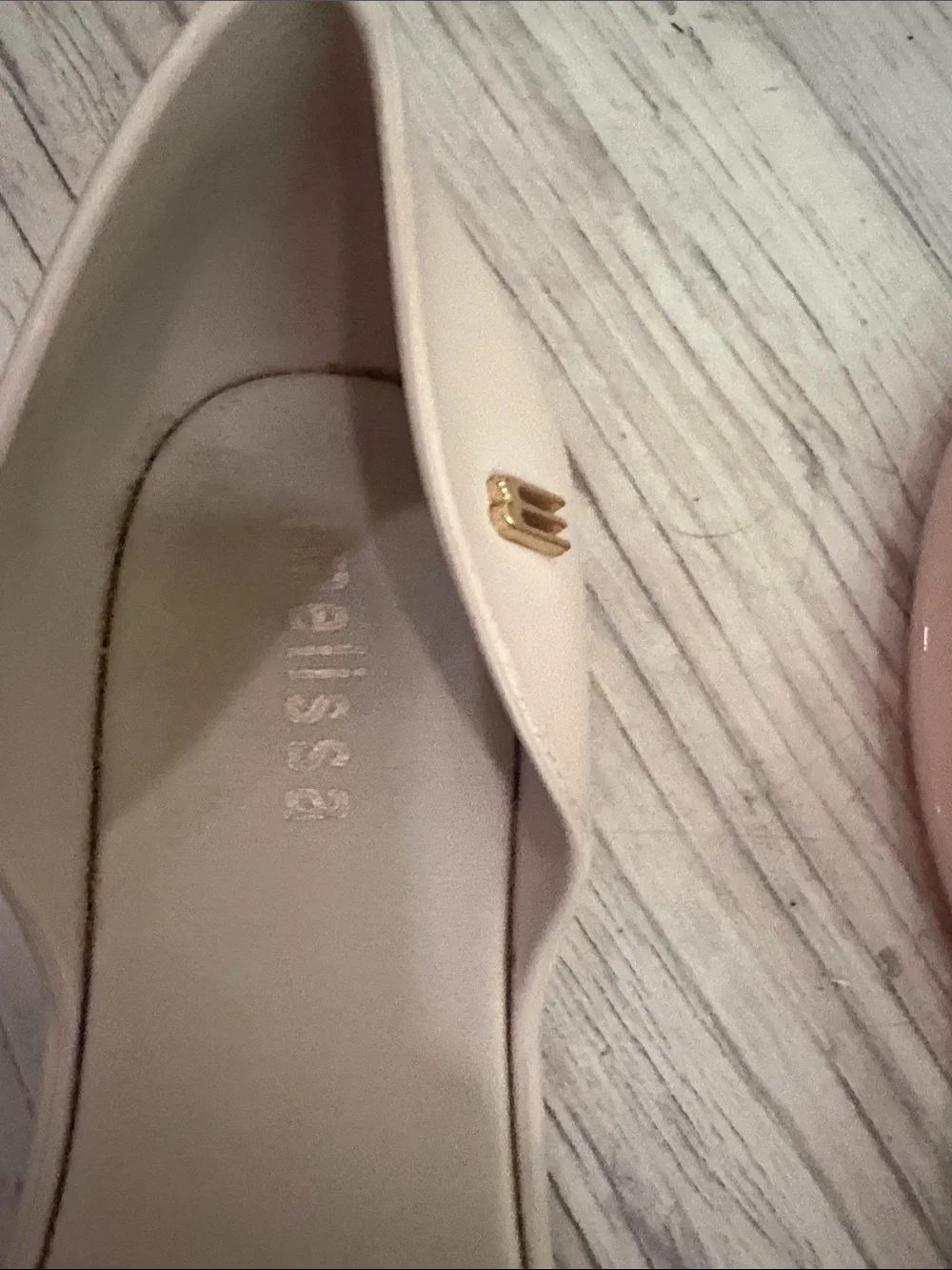 Mel by Melissa golden Bow open toe flat